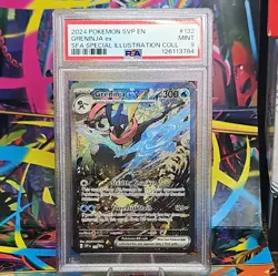 PSA 9 Greninja ex 132 Scarlet & Violet Holo Black Star Promo Pokemon Card - Image 1