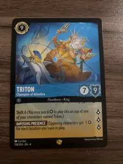 1x Triton - Champion of Atlantica - 158/204 - Legendary NM-Mint Disney Lorcana: - Image 1