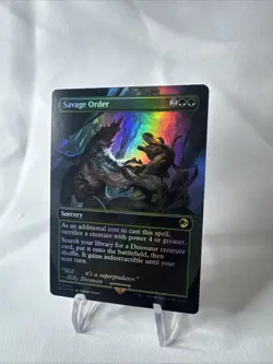 Savage Order (Borderless) FOIL Universes Beyond: Jurassic World Collection - Image 3