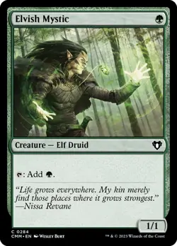 4 x Elvish Mystic: MtG Magic the Gathering Commander Masters Pauper Play Set - Image 1