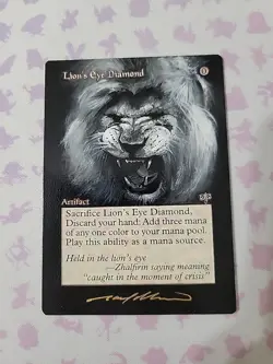 POXY14 ALTERED Lion's Eye Diamond Mirage Magic the Gathering MTG AUTHENTIC! - Image 1