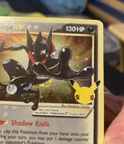 SWIRL NM Greninja Gold Star SWSH144 Black Star Promo Celebrations Pokemon - Image 2