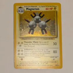 1999 Base Set Magneton Holo #9/102 Rare WOTC Pokemon Card TCG Original - Image 1
