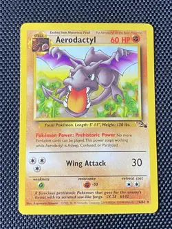 Aerodactyl 16/62 Fossil Holo Rare WOTC Vintage Pokemon Card LP/NM - Image 1