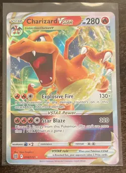 Pokemon Charizard Vstar Ultra Rare 018/172 Brilliant Stars - Image 1