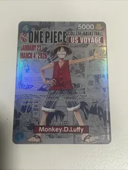 Monkey.D.Luffy College Basketball US Voyage P-055 One Piece Illinois - Image 1