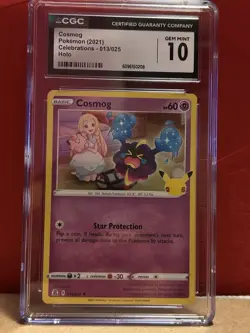 Pokemon Cosmog Celebrations 013/025 Holo Rare CGC 10 Graded Card - Image 1