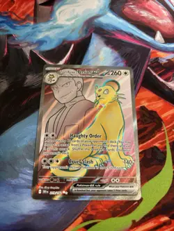 Team Rocket's Persian EX Full Art Ultra Rare Holo 219/182 Pokemon Card - Image 1