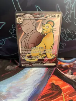 Team Rocket's Persian EX Full Art Ultra Rare Holo 219/182 Pokemon Card - Image 2