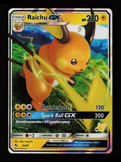 Raichu GX 20/68 Ultra Rare Holo Battle Academy Pokemon Card - Image 1