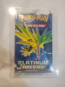 Pokemon Card TCG Platinum Arceus Booster Pack - New Sealed - Zapdos Art 820650105104 - Image 1