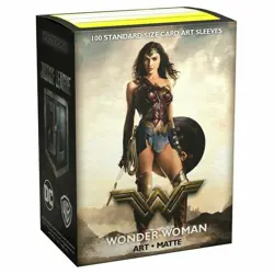 Dragon Shield Matte Art DC Justice League WONDER WOMAN Standard 100 Card Sleeves - Image 1