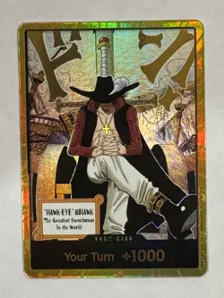 DON!! Card (Dracule Mihawk) (Gold) The Azure Sea's Seven Foil - Image 1