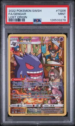 PSA 9 Gengar TG06 Lost Origin Trainer Gallery Ultra Rare Pokemon Card - Image 1