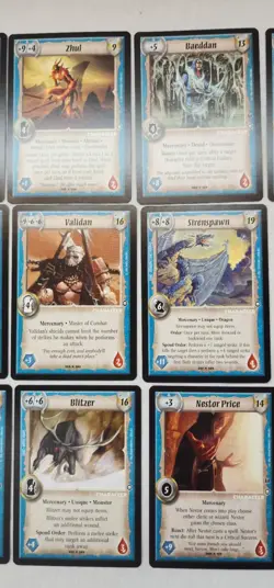 AEG Warlord: Saga of the Storm - RARE Mercenary Character Card Lot Of 22 - Image 4