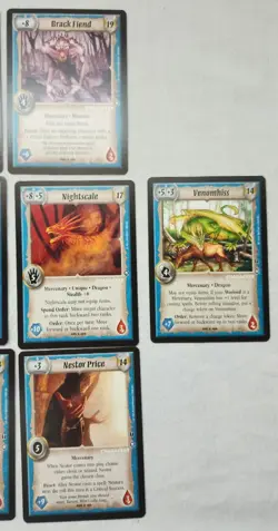 AEG Warlord: Saga of the Storm - RARE Mercenary Character Card Lot Of 22 - Image 5