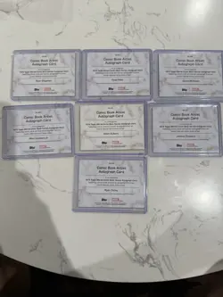 2025 topps marvel comic book heroes 7 card autograph lot - Image 2