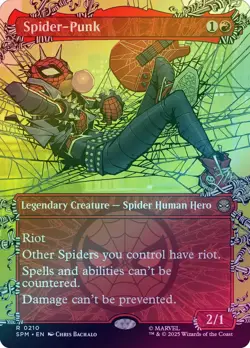 FOIL Spider-Punk (Marvel's Spider-Man) - Borderless - NM Pack Fresh MTG - Image 1