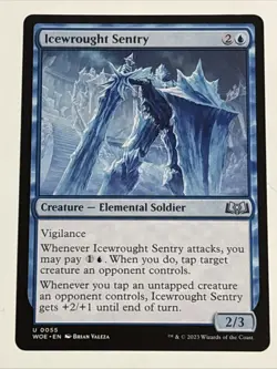 MTG Wilds of Eldraine Icewrought Sentry 0055 NM - Image 1