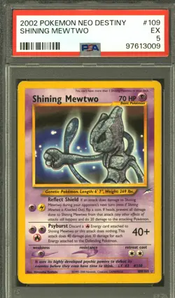 Pokemon Neo Destiny Shining Mewtwo 109/105 PSA 5 *009 - Image 1