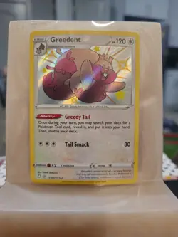 Pokemon Greedent #SV100/SV122 Shining Fates: Shiny Vault Shiny Holo Rare NM - Image 1