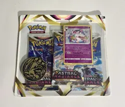 Pokemon TCG Sword and Shield Astral Radiance - Sylveon - 3 Booster Blister Packs - Image 1