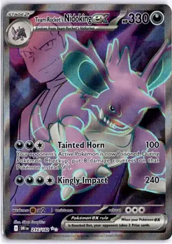 Team Rocket's Nidoking ex - 216/182 - Destined Rivals - Pokemon TCG - Full Art - Image 1