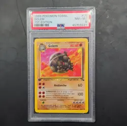 1999 Pokemon TCG Fossil Golem 1st Edition Uncommon PSA 8 36/62 - Image 1