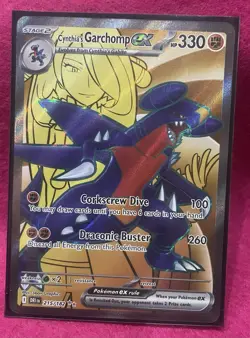 ⭐Cynthia's Garchomp ex ⭐ 215/182 Destined Rivals Holo Full Art Pokemon TCG - Image 3