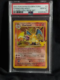 PSA 10 Charizard #4 2021 Celebrations Classic Coll Base Set Pokemon TCG - Image 1