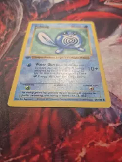 1st Edition Shadowless Base Set Poliwag 59/102 Common - Pokemon WOTC - MP - Image 3