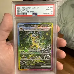 2024 Pokemon Japanese Sv8a-Terastal Fest Ex #200 Leafeon Ex SAR PSA 10 - Image 1