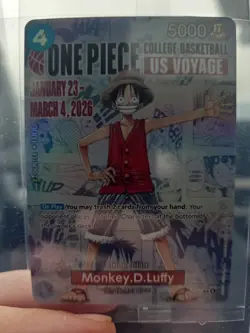 One Piece Monkey D. Luffy US Voyage College Basketball Promo open - Image 1