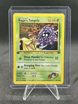 Koga's Tangela 81/132 1st Edition Common Gym Challenge Pokemon Card 2000 WOTC - Image 1