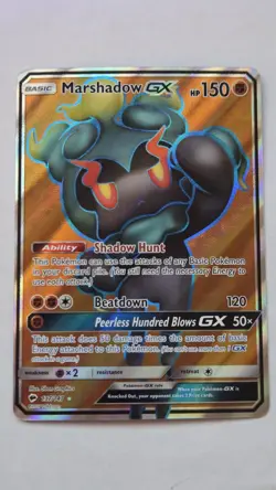 Marshadow GX 137/147 Burning Shadows NM Full Art Pokemon Card - Image 1