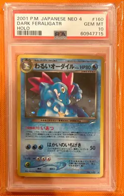 2001 Dark Feraligatr Holo Pokemon Card Neo Destiny #160 PSA 10 - Image 1