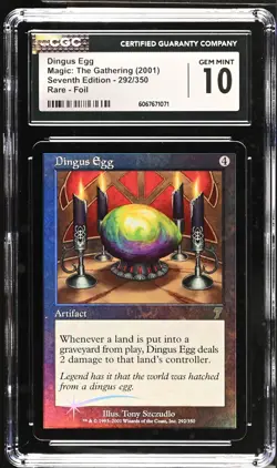 DINGUS EGG 7th Edition Foil Rare CGC 10 MTG [Nostalgium] - Image 1