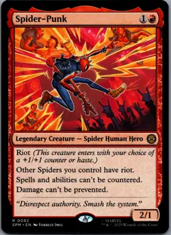 Spider-Punk 92 MTG Marvel's Spider-Man Rare Normal NM - Image 1