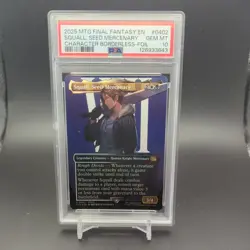 SQUALL 2025 MTG Final Fantasy Squall SeeD Mercenary Foil Borderless #402 PSA 10 - Image 1