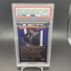 SQUALL 2025 MTG Final Fantasy Squall SeeD Mercenary Foil Borderless #402 PSA 10 - Image 2