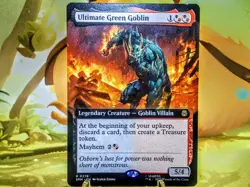 Ultimate Green Goblin extended art magic the gathering spider-man trading card - Image 1