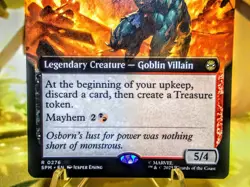 Ultimate Green Goblin extended art magic the gathering spider-man trading card - Image 3