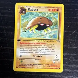 Kabuto 50/62 Fossil 1st Edition Fossil Pokemon Card WOTC - Image 1