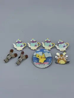 Pokemon Official Enamel Pin LOT of 8 - Surfing/balloon Pikachu + Others - Image 1
