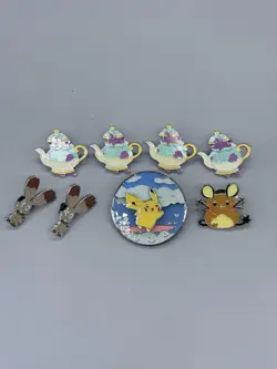 Pokemon Official Enamel Pin LOT of 8 - Surfing/balloon Pikachu + Others - Image 2