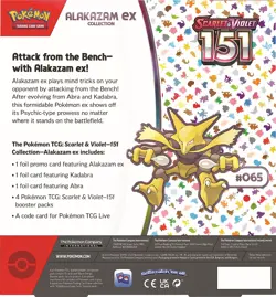 Pokemon TCG Scarlet & Violet 3.5 Pokemon 151 Alakazam Ex Box - Image 3