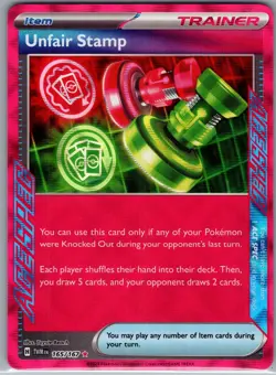 Unfair Stamp 165/167 - Pokemon SV06: Twilight Masquerade - Ace Spec Rare (NM) - Image 1
