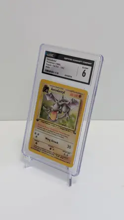 Aerodactyl 1 Pokemon Fossil 1st Edition Holo CGC 6 EX/NM - Image 1