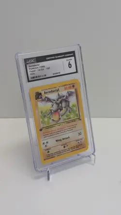 Aerodactyl 1 Pokemon Fossil 1st Edition Holo CGC 6 EX/NM - Image 3