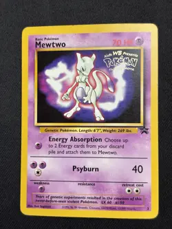 Pokemon Mewtwo 03/53 Wotc Promo Basic Psychic 70HP 1999 English TCG - Image 1